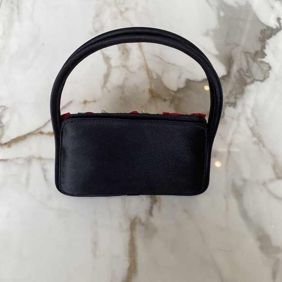 Julie Feldman evening bag, beautiful bouquet de roses, unique piece of art. - Picture 3 of 6